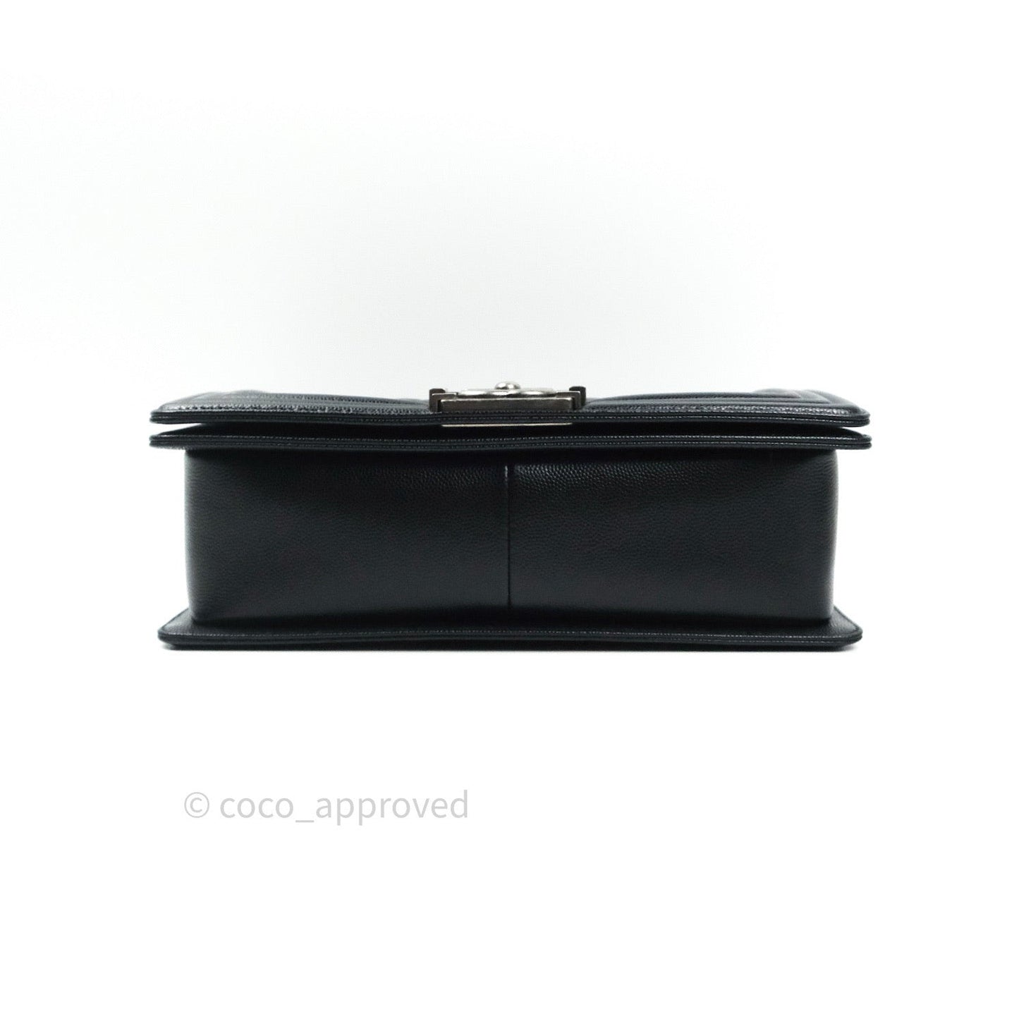 Chanel Boy Quilted Medium Black Caviar Ruthenium Hardware