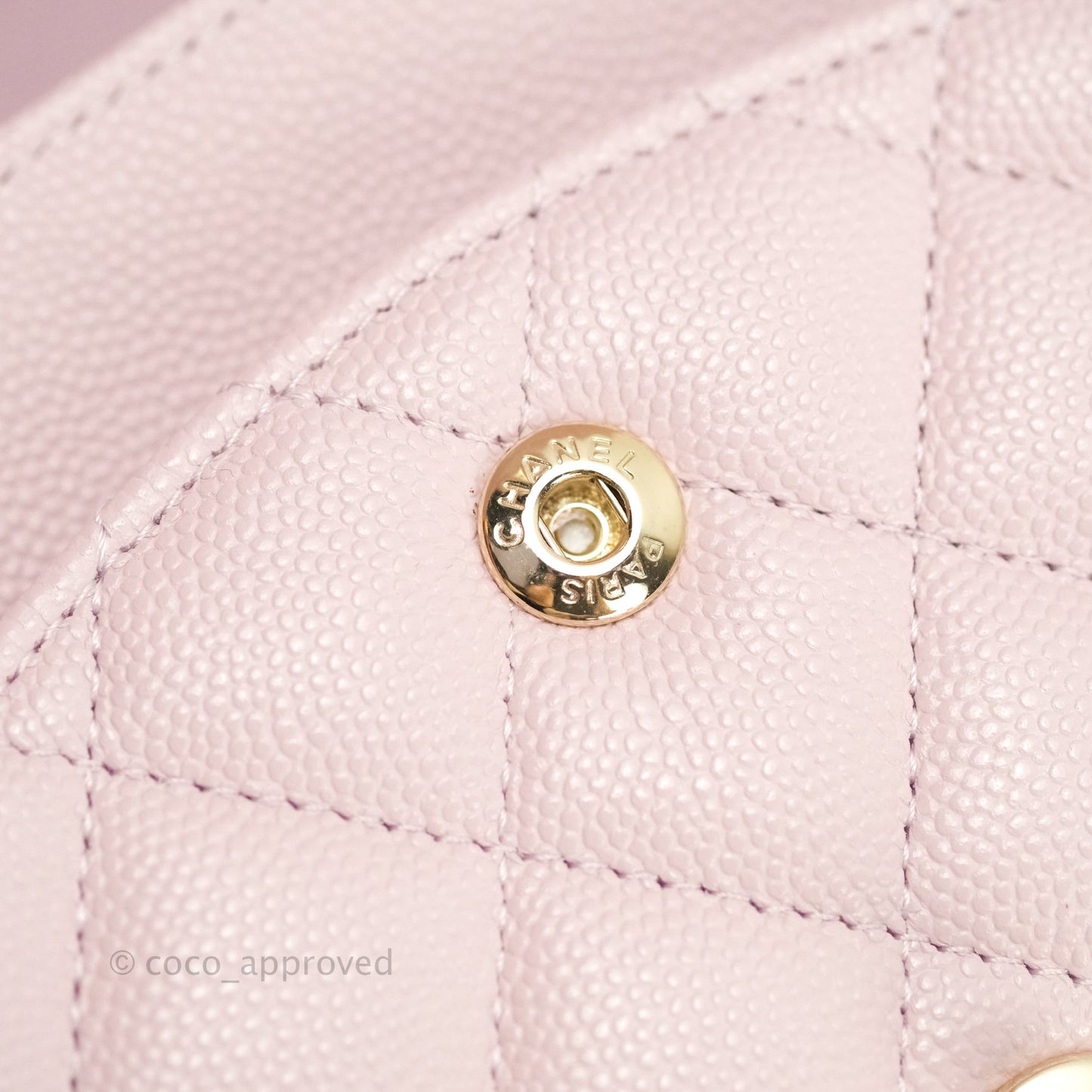 Chanel M/L Medium Double Flap Bag Lilac Rose Clair Caviar Gold Hardware