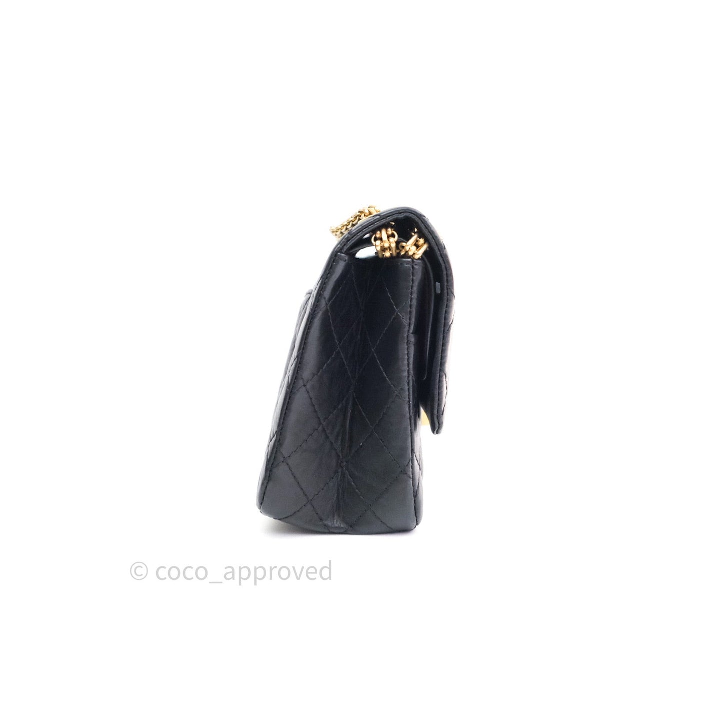 Chanel 2.55 Reissue Aged Calfskin 225 Flap Black Gold Hardware