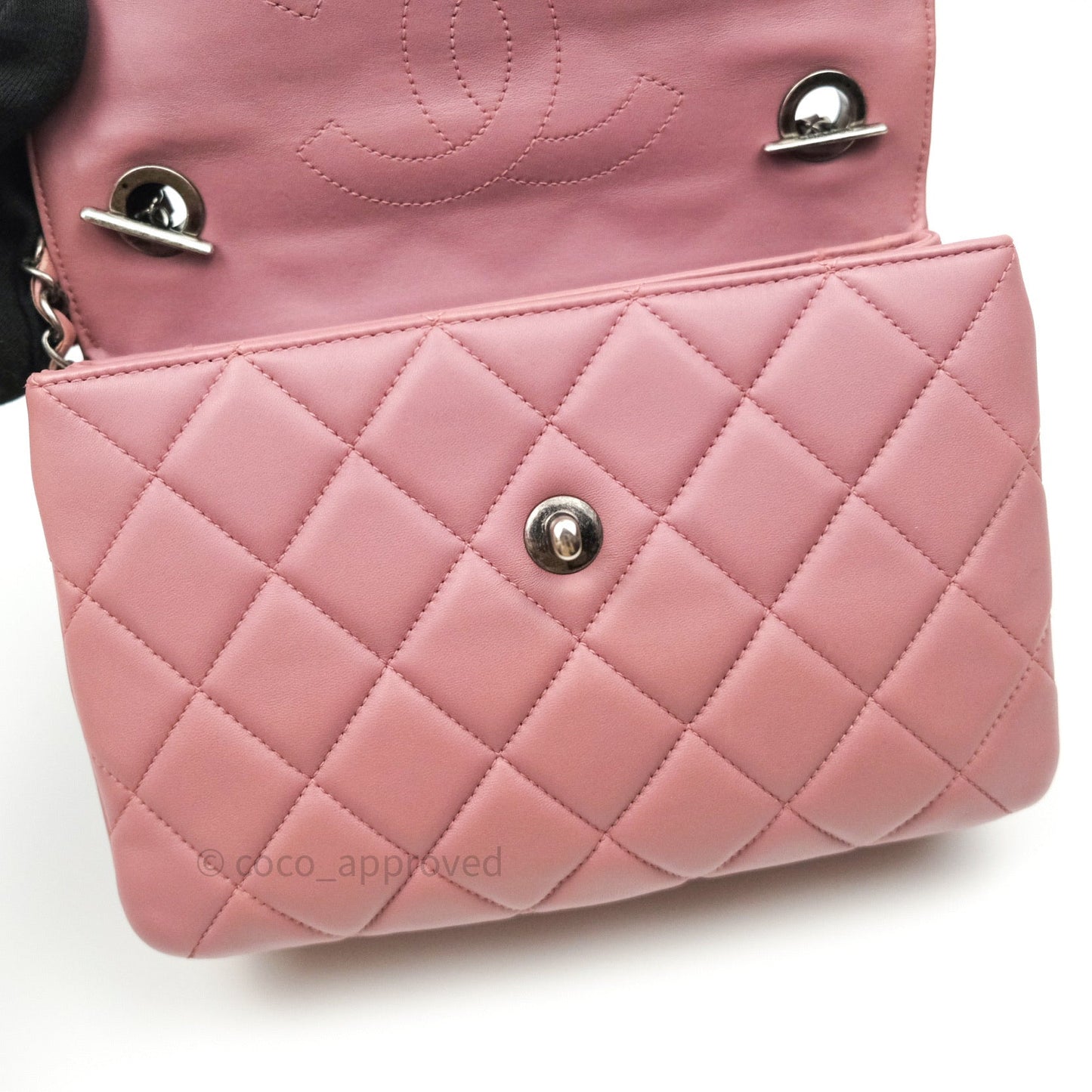 Chanel Quilted Small Trendy CC Flap Bag Mauve Pink Lambskin Ruthenium Hardware