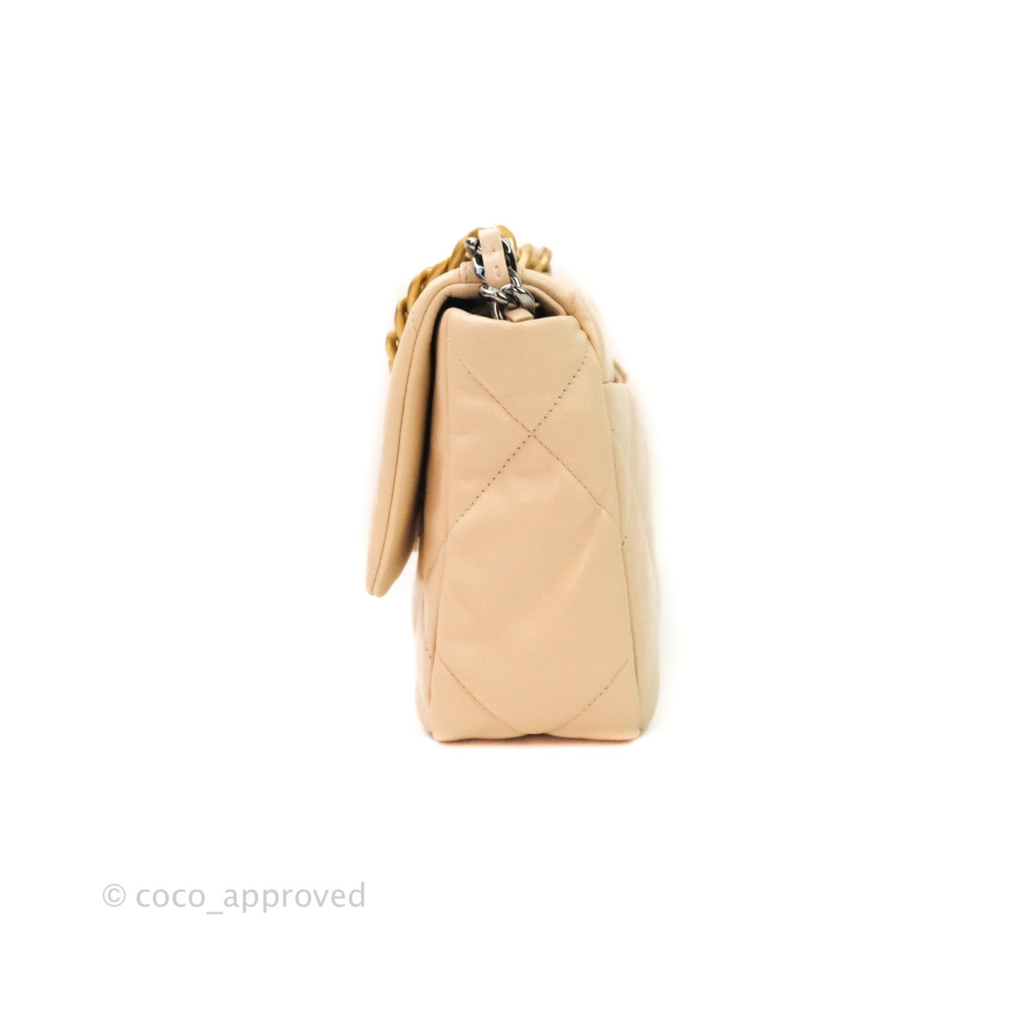 Chanel 19 Small Beige Mixed Hardware