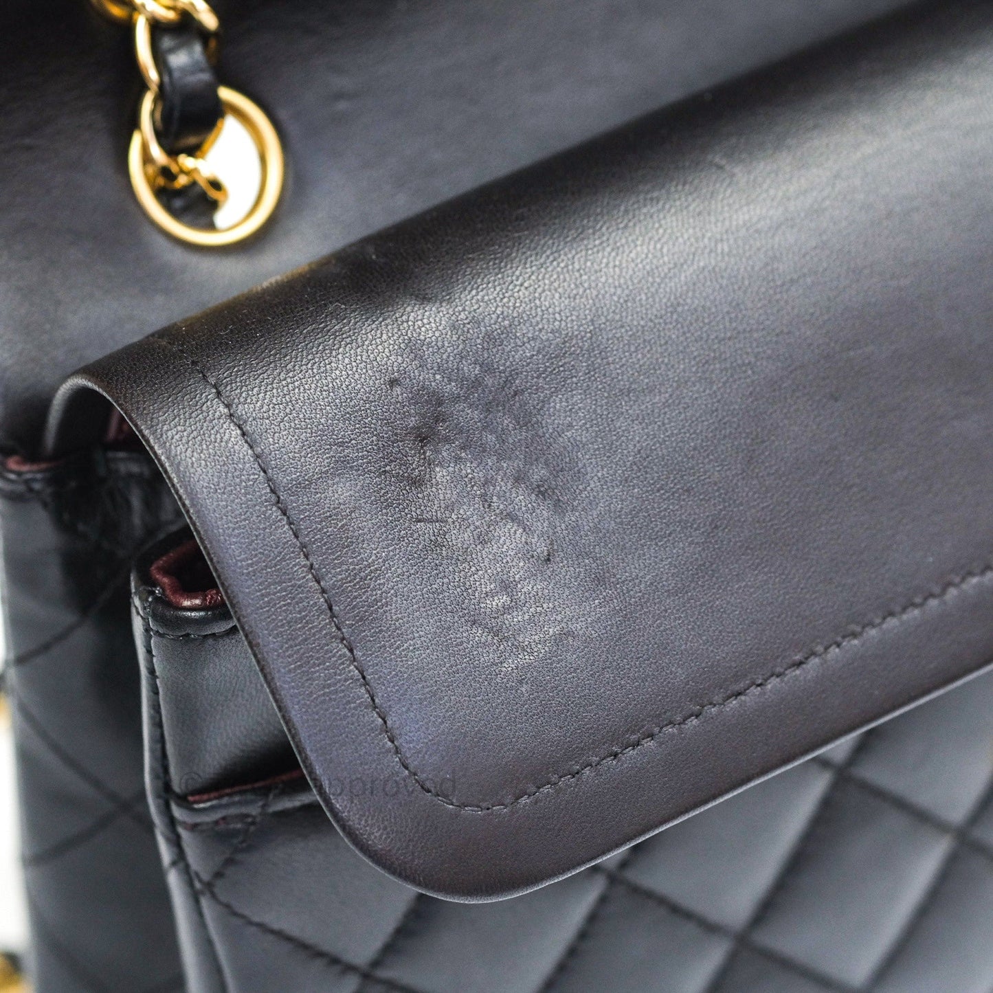 Chanel Classic M/L Black Lambskin Gold Hardware