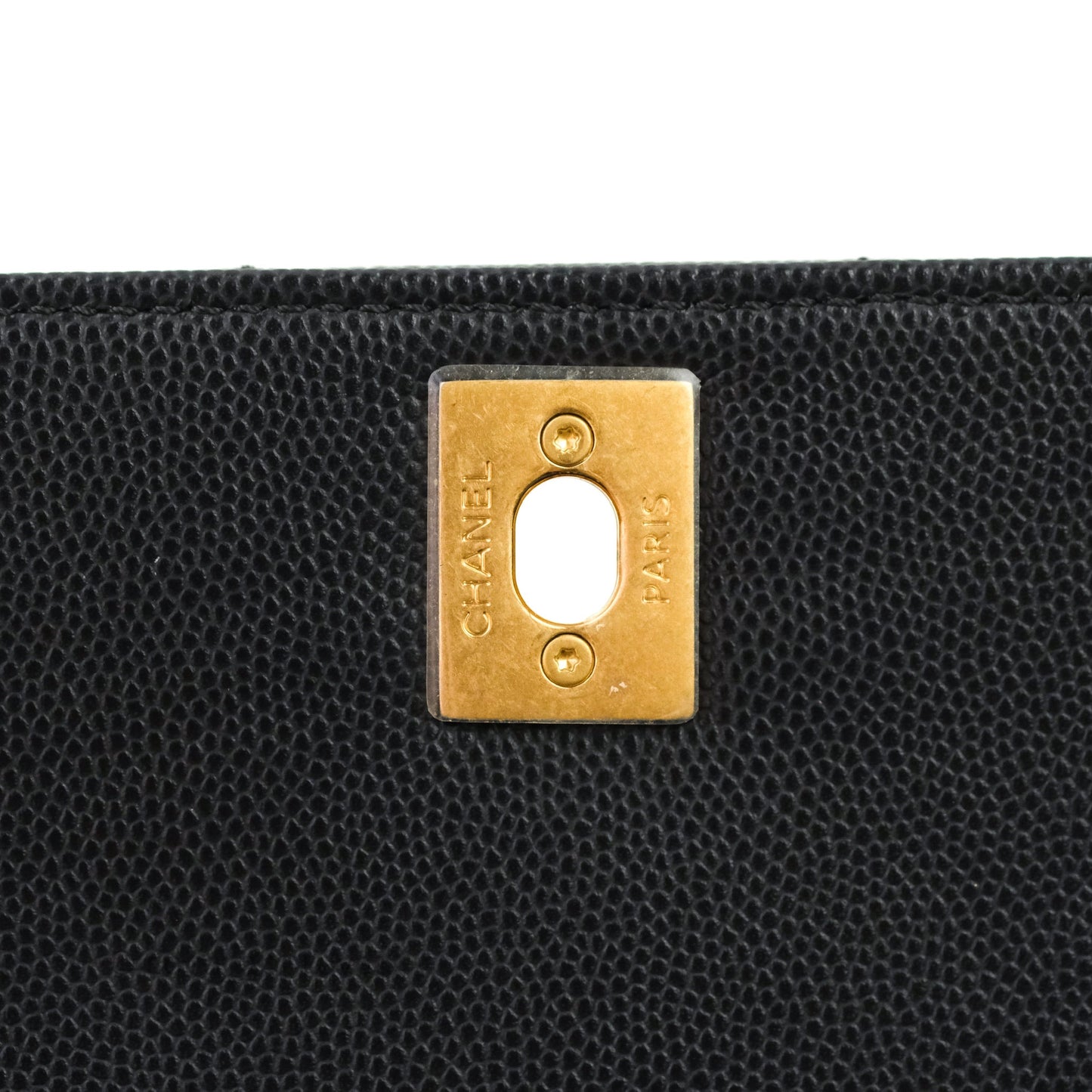 Chanel Quilted Mini Coco Handle Chevron Dark Grey Caviar Gold Hardware