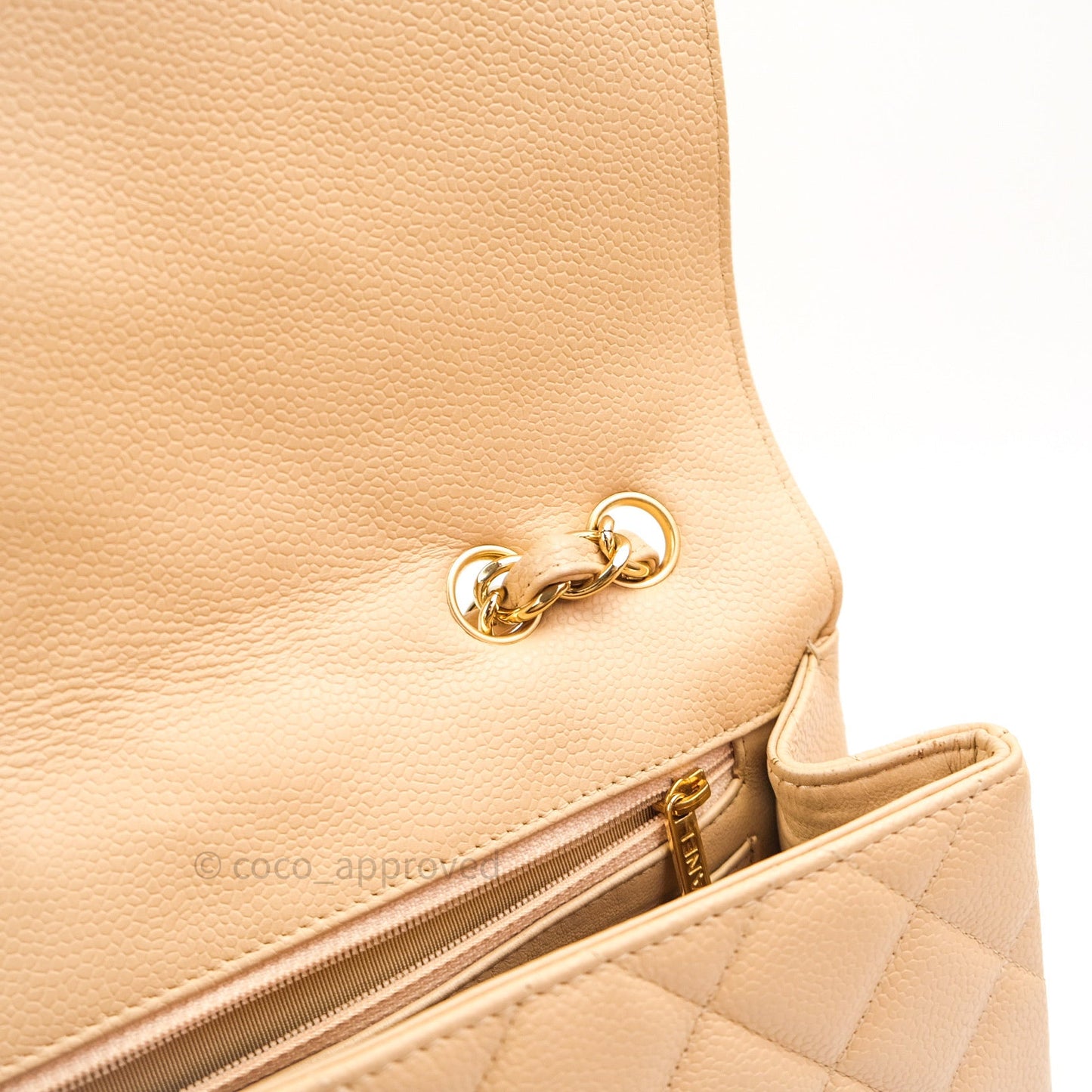 Chanel Classic Jumbo Single Flap Beige Caviar Gold Hardware⁣⁣