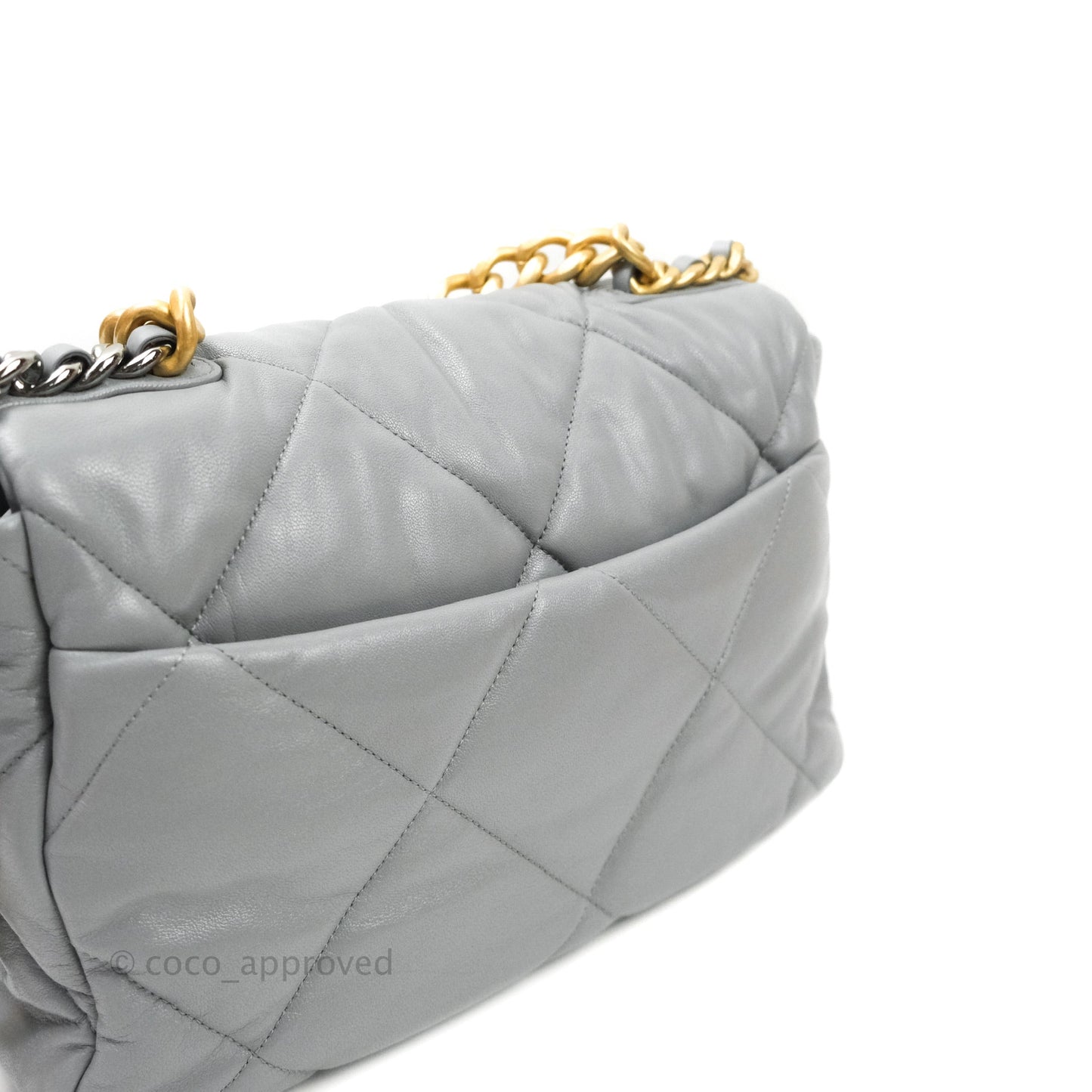 Chanel 19 Medium Grey Mixed Hardware Lambskin