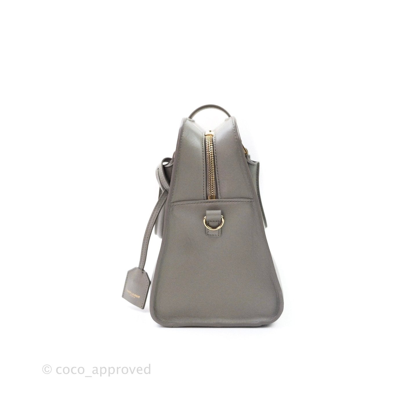 Saint Laurent Calfskin Monogram Cabas Fog