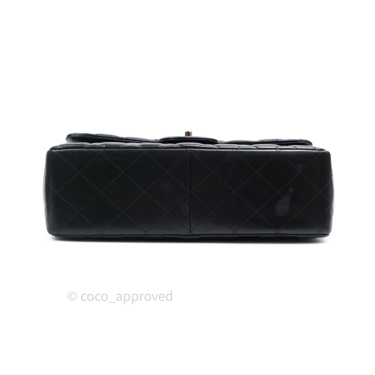 Chanel Classic Jumbo Double Flap Black Lambskin Silver Hardware⁣⁣