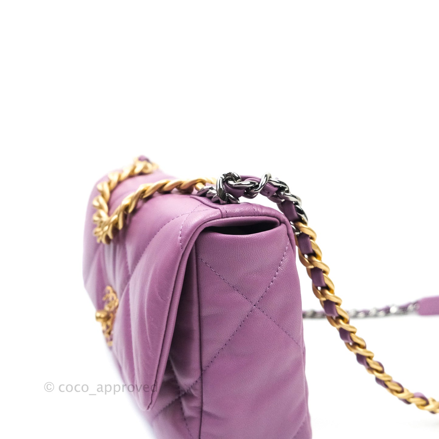 Chanel 19 Small Lavender Purple Mixed Hardware