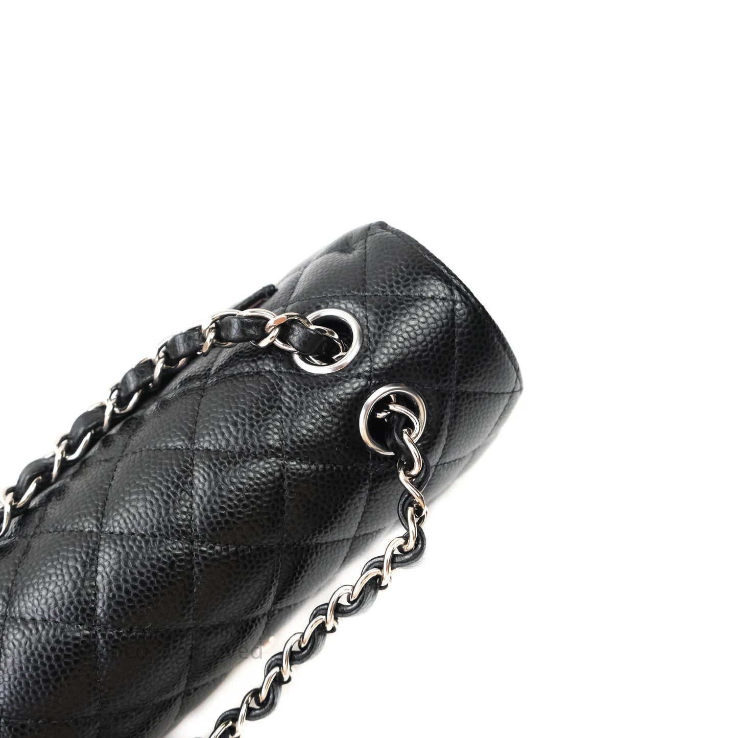 Chanel Classic Small S/M Flap Black Caviar Silver Hardware