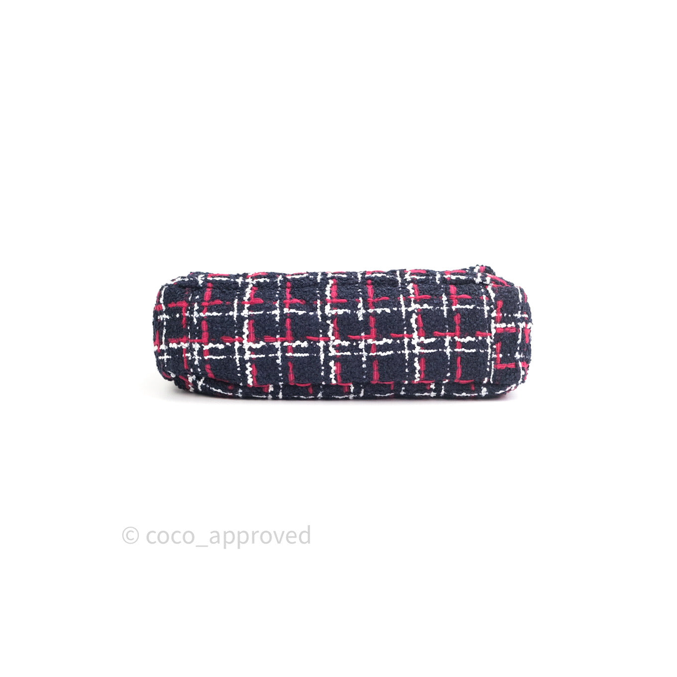 Chanel 19 Small Tweed Red Navy Mixed Hardware