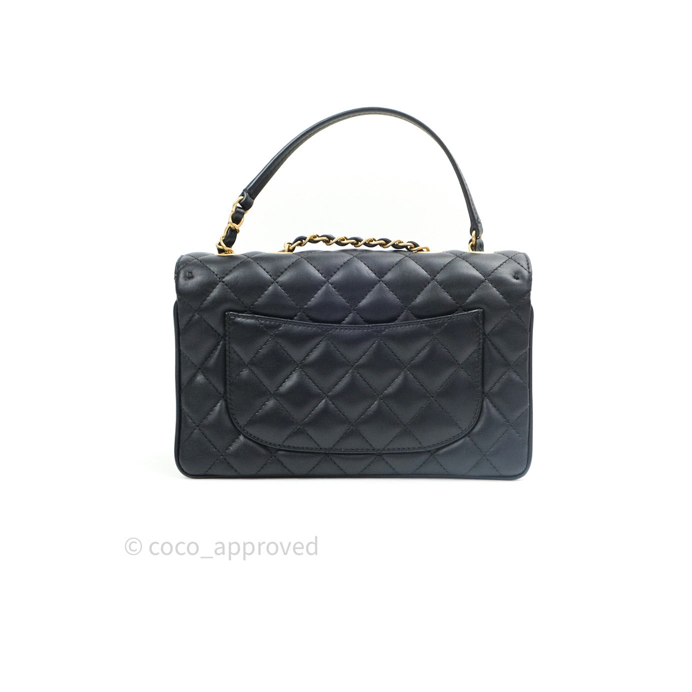 Chanel Coco Vintage Flap Bag Black Lambskin Gold Hardware 18C
