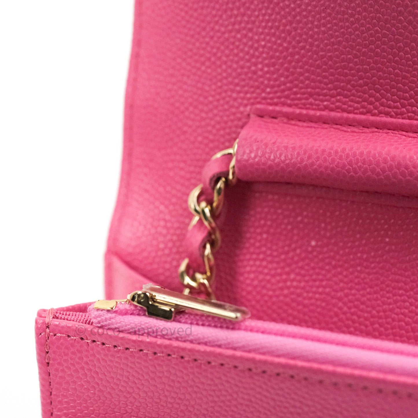 Chanel Caviar Quilted Wallet on Chain WOC Pink Light Gold Hardware 20S