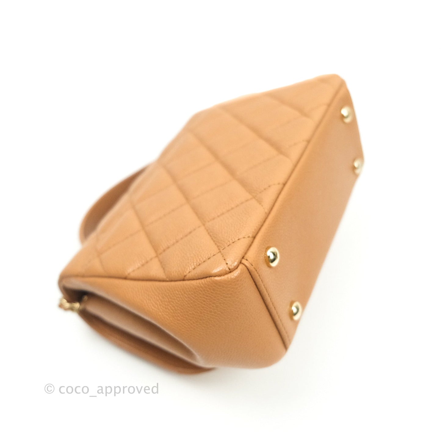 Chanel Quilted Small Business Affinity Flap Dark Beige Caviar Gold Hardware
