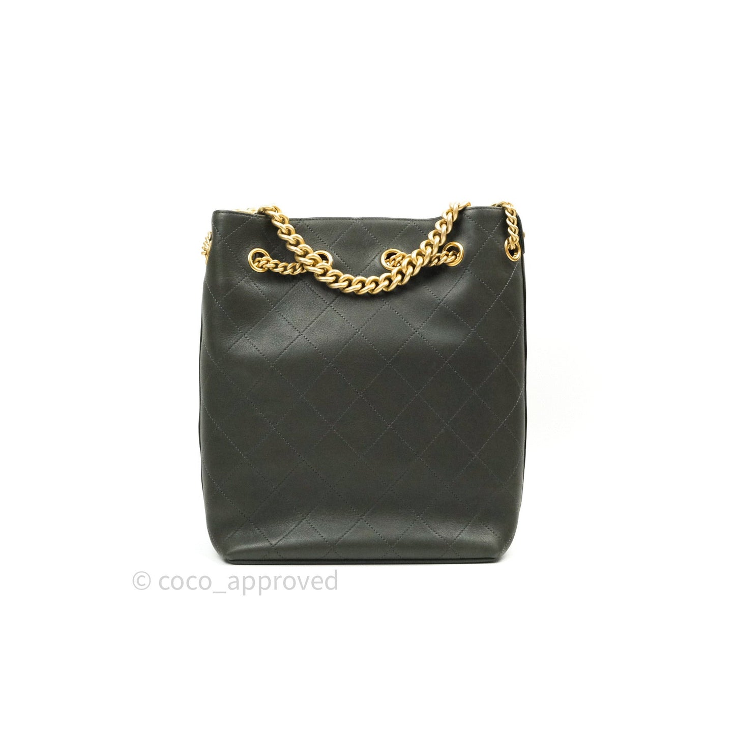 Chanel On My Shoulder Calfskin Bucket Bag⁣