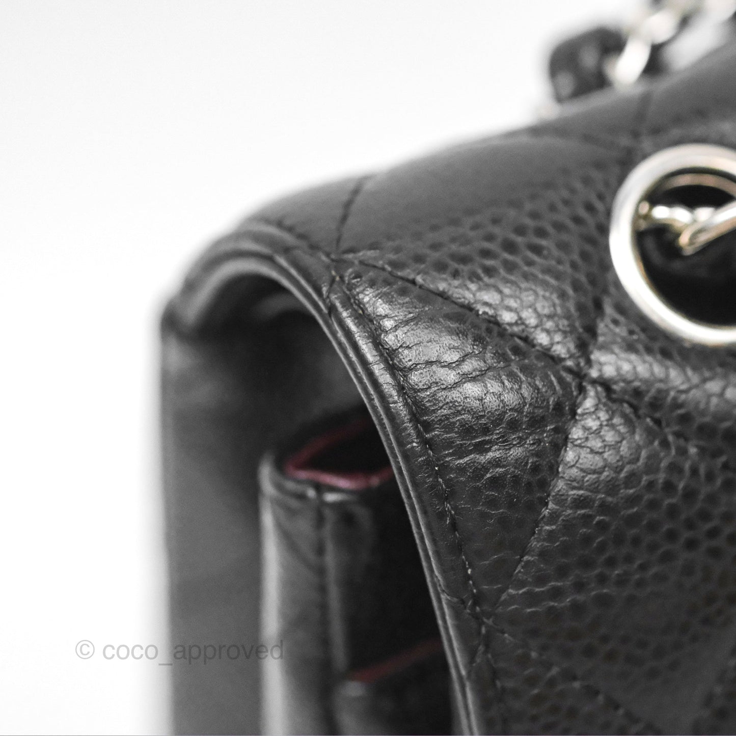 Chanel Small Classic Flap Quilted Black Caviar Silver Hardware
