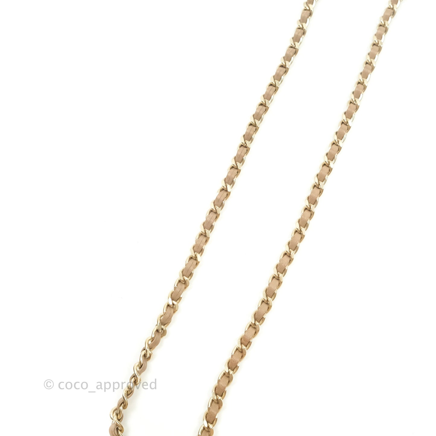 Chanel CC Turn lock Ash Brown Lambskin Matte Gold Tone Chain Choker 12P