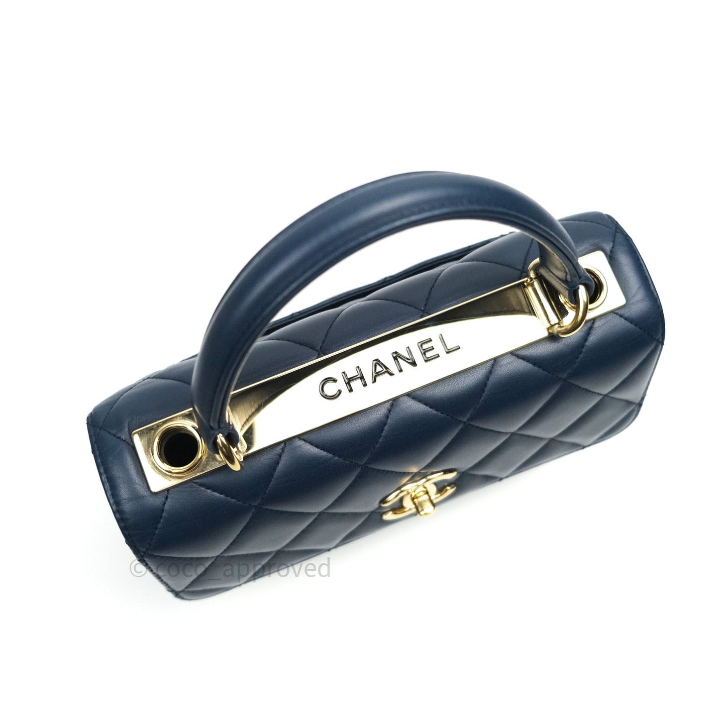 Chanel Trendy CC Small Navy Lambskin Gold Hardware