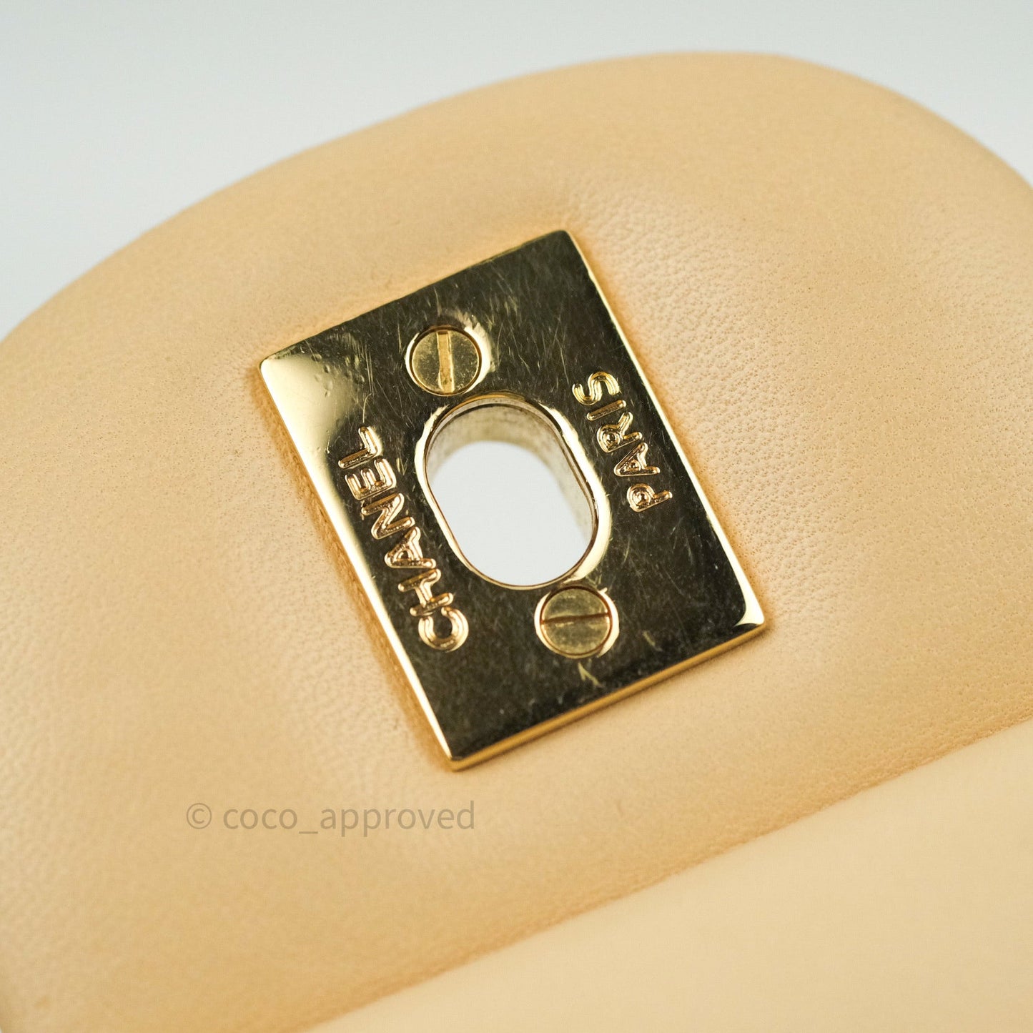 Chanel Classic Jumbo Double Flap Beige Lambskin Gold Hardware⁣⁣