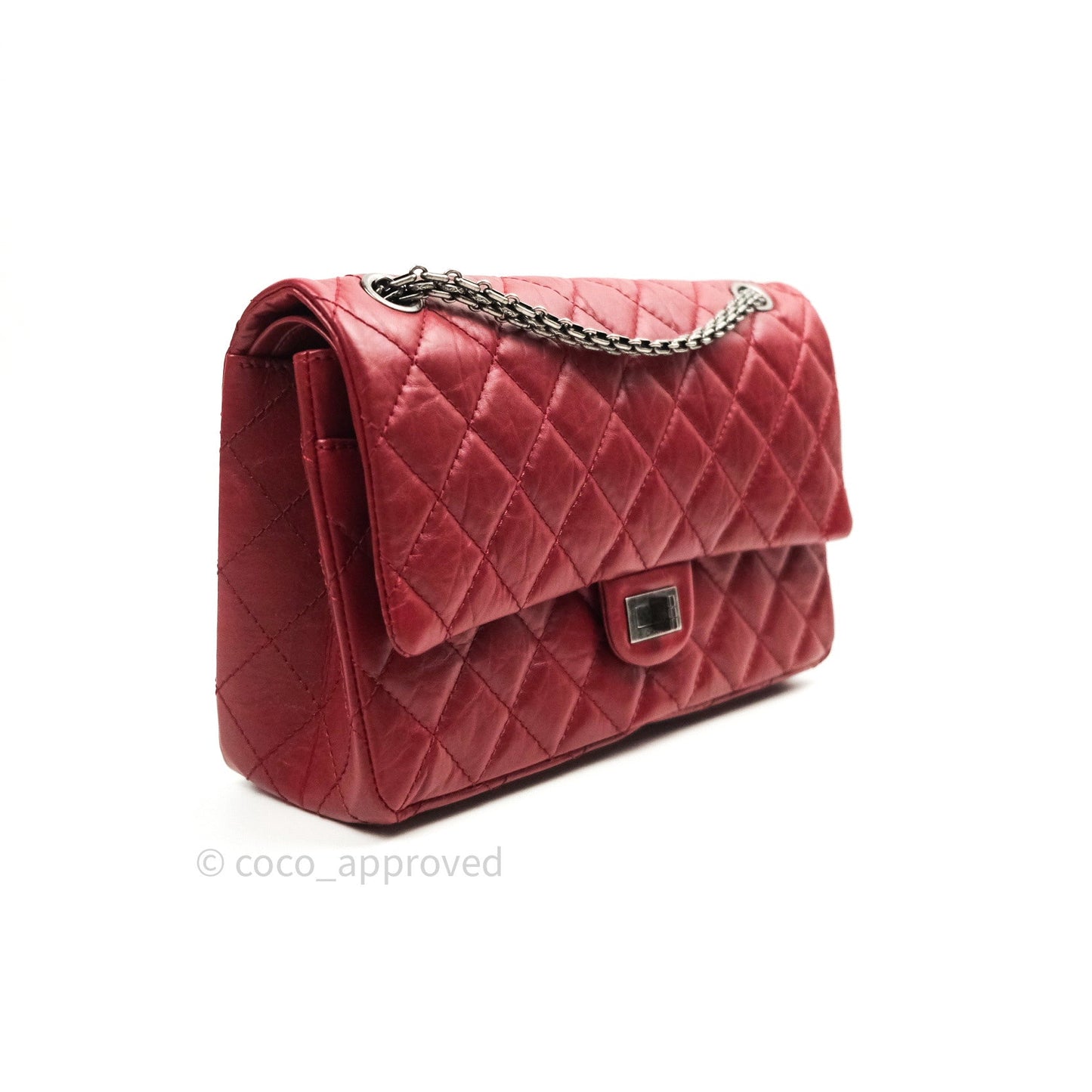 Chanel Reissue Quilted Aged Calfskin Dark Red Ruthenium Hardware 226