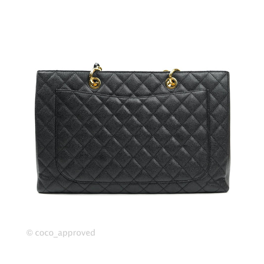 Chanel XL Grand Shopping Tote GST Black Caviar Gold Hardware