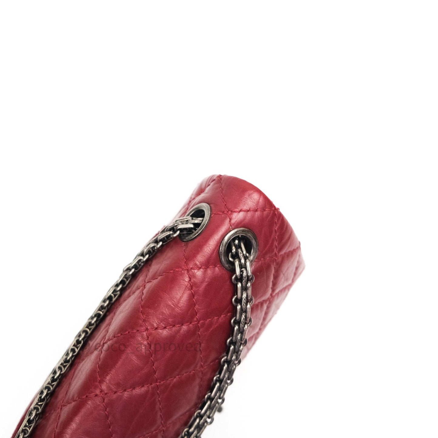 Chanel Mini Reissue 224 Dark Red Aged Calfskin Ruthenium Hardware