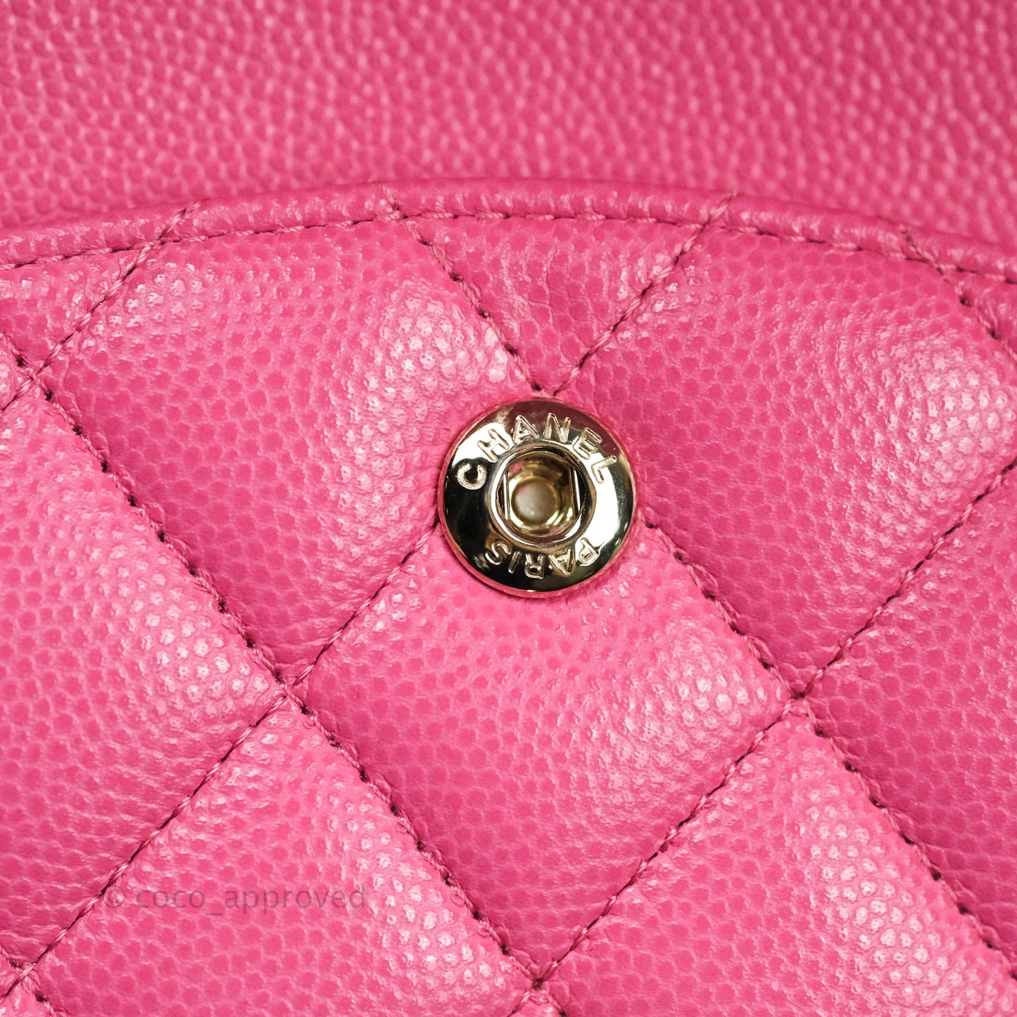 Chanel Classic M/L Medium Double Flap Bag Pink Caviar Gold Hardware 19C