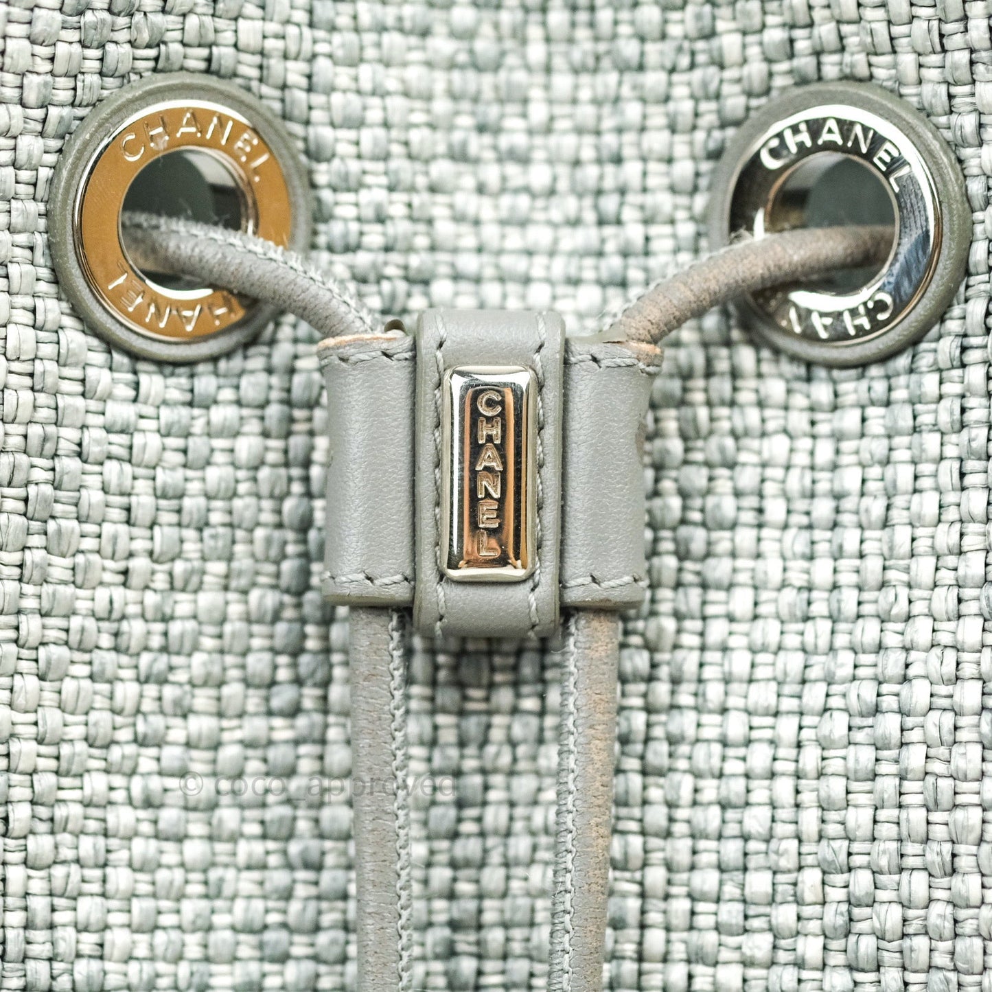 Chanel Canvas Deauville Backpack Grey