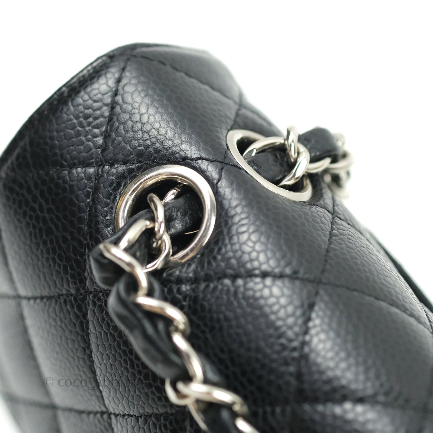 Chanel Classic Small S/M Flap Black Caviar Silver Hardware