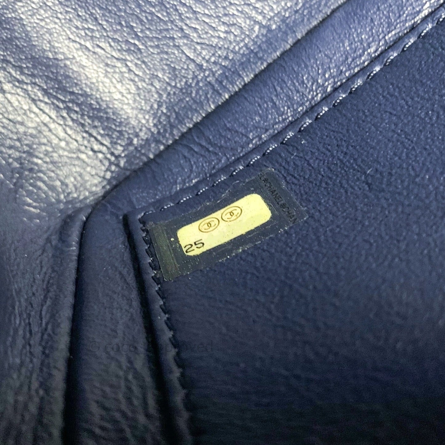 Chanel Quilted Small CC Filigree Flap Blue Tweed With Python 18S
