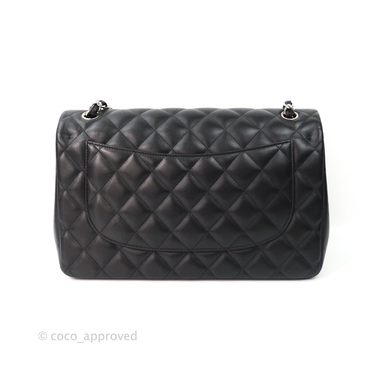 Chanel Jumbo Double Flap Black Lambskin Silver Hardware⁣⁣