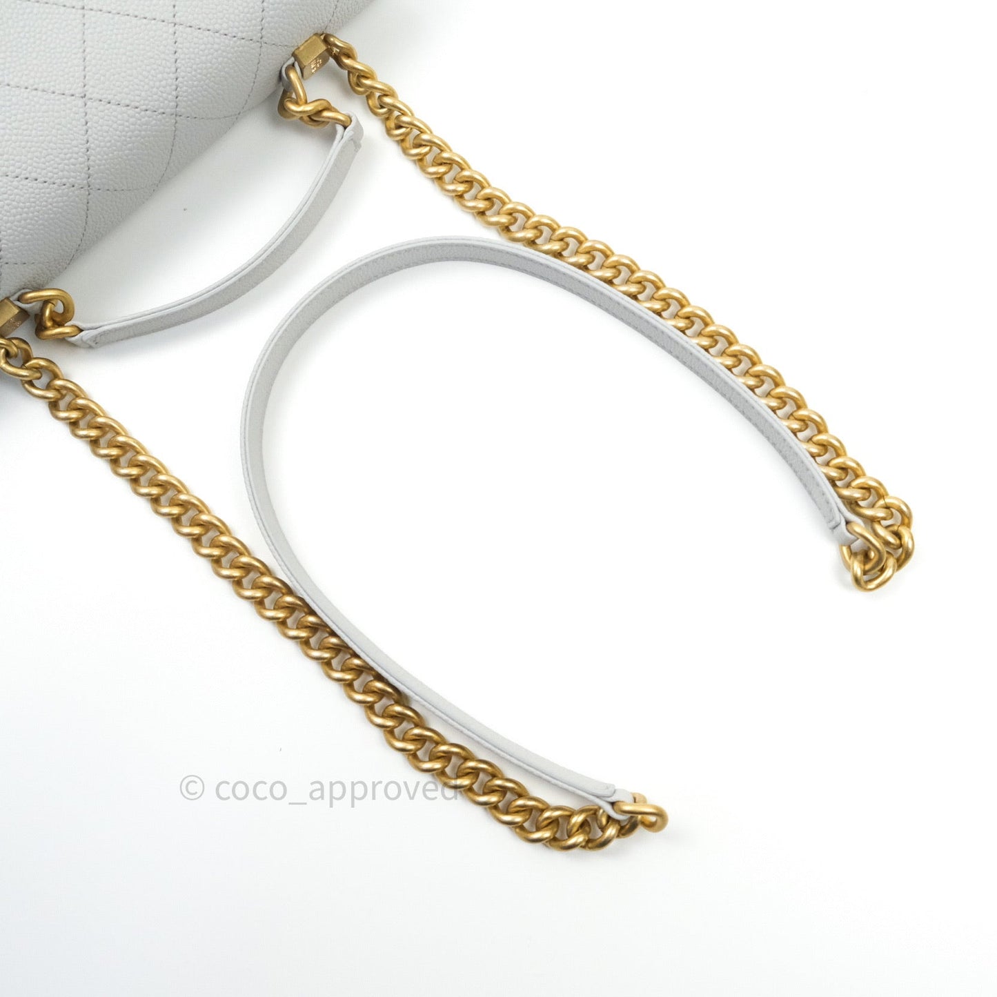 Chanel Chic Affinity Small Grained Calfskin Grey Gold Hardware