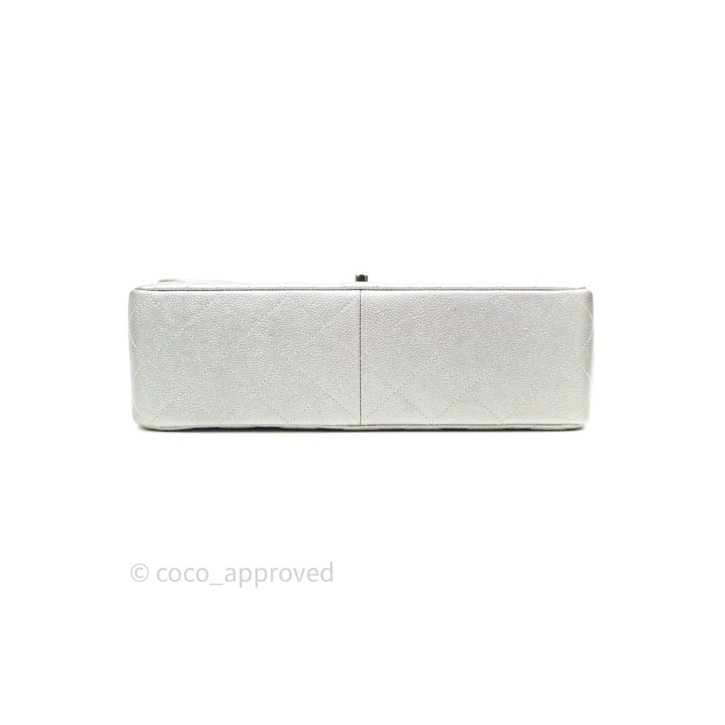 Chanel Jumbo Double Flap Silver Caviar Ruthenium Hardware⁣⁣