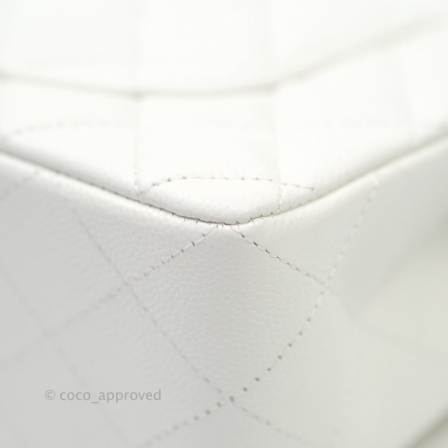 Chanel Classic Small S/M Flap Ivory White Caviar Gold Hardware