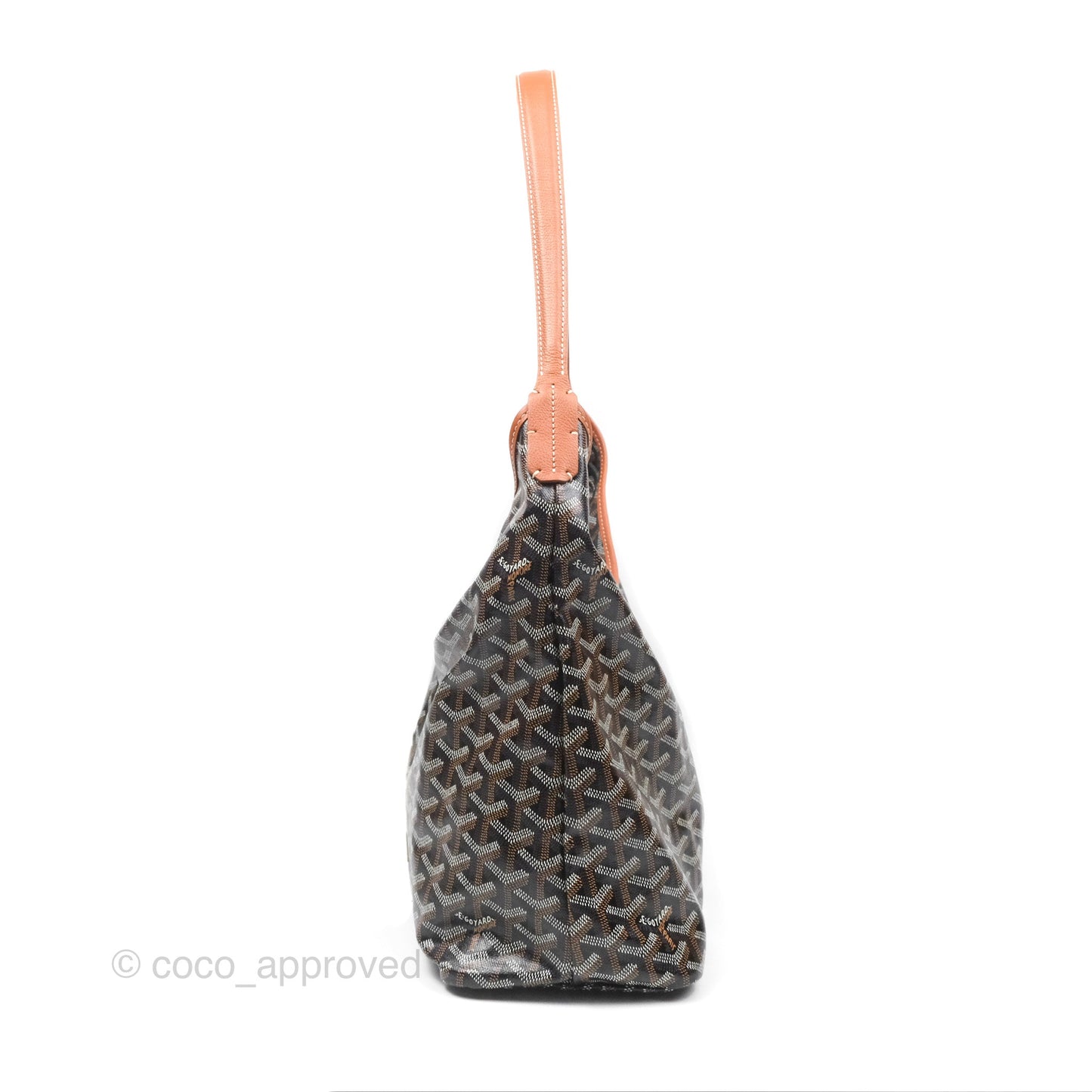 Goyard Bohème Hobo Bag Black/Tan Goyardine Canvas