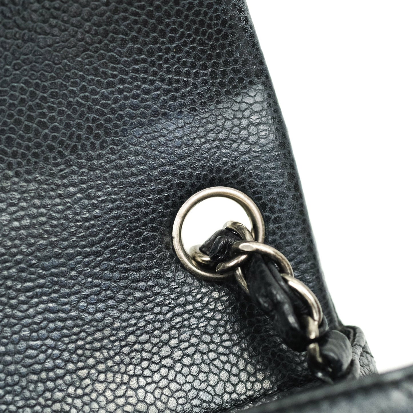 Chanel Mini Square Black Quilted Caviar Ruthenium Hardware