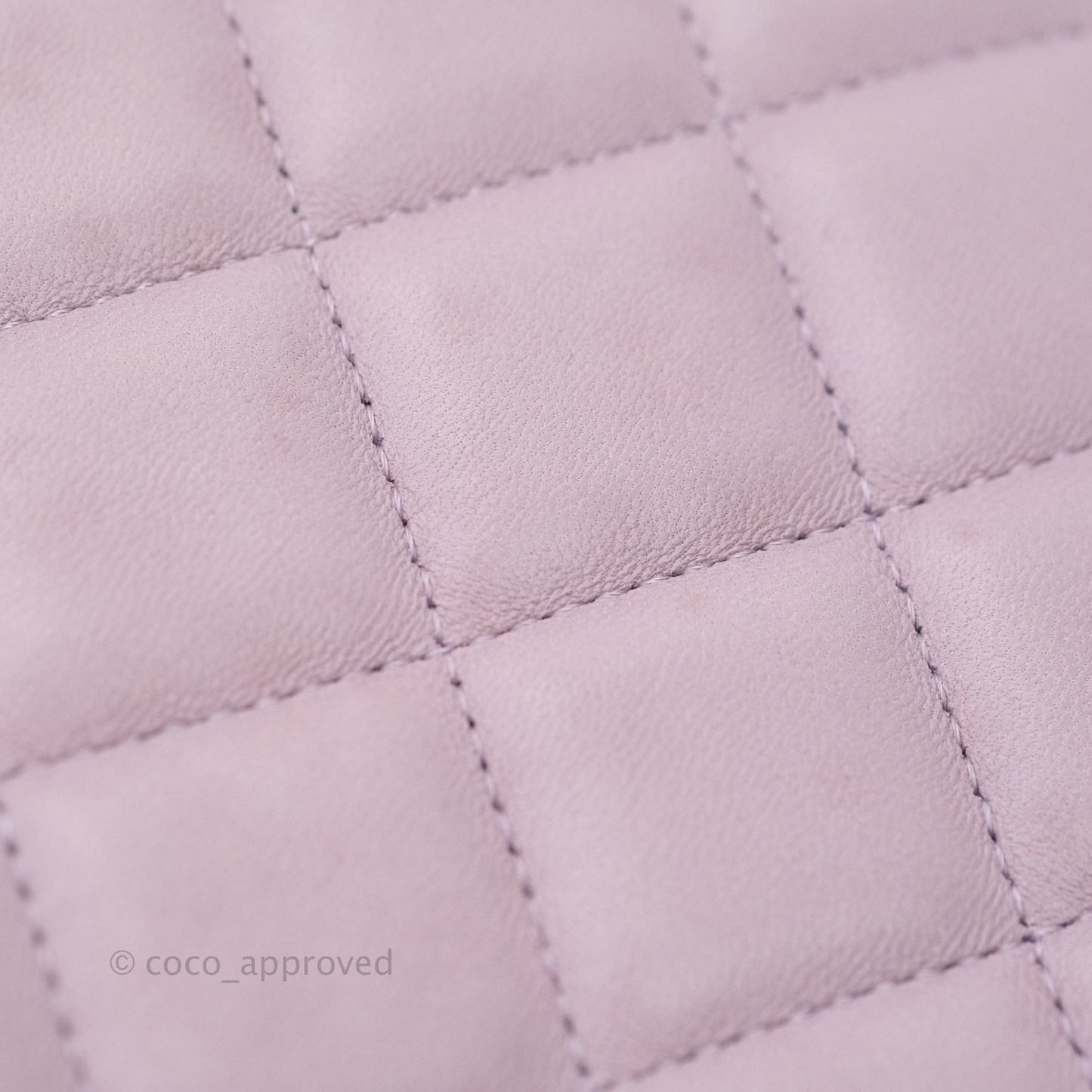 Chanel Quilted Clutch with Chain Lilac Pink Lambskin Silver Hardware
