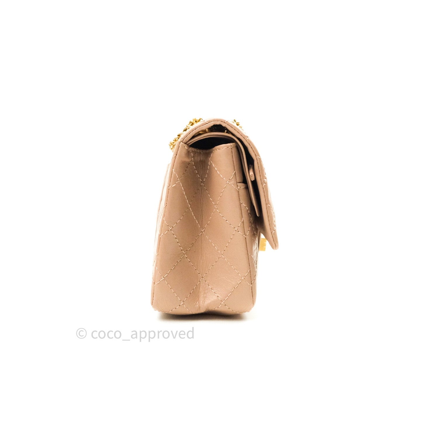 Chanel Reissue Quilted Aged Calfskin Beige Gold Hardware 226