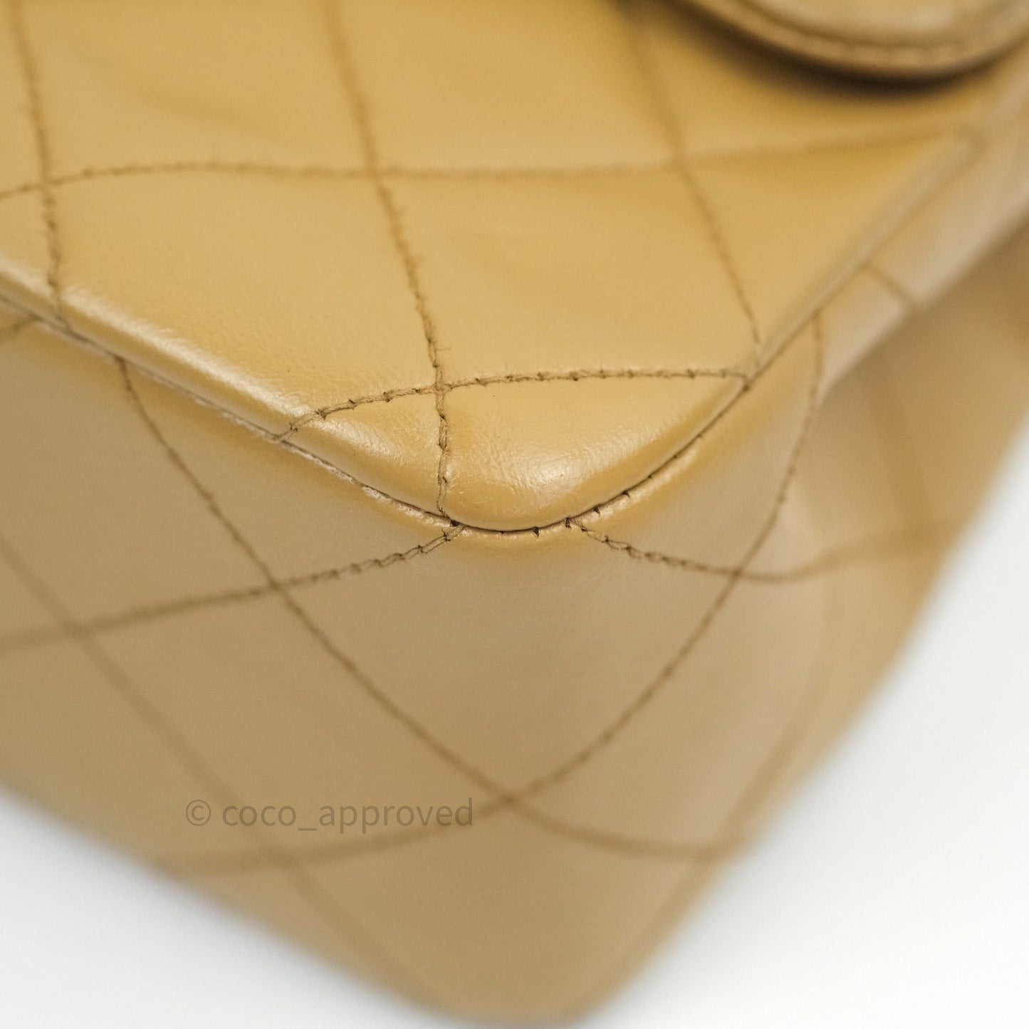 Chanel Classic Vintage Small S/M Flap Beige Lambskin 24K Gold Hardware