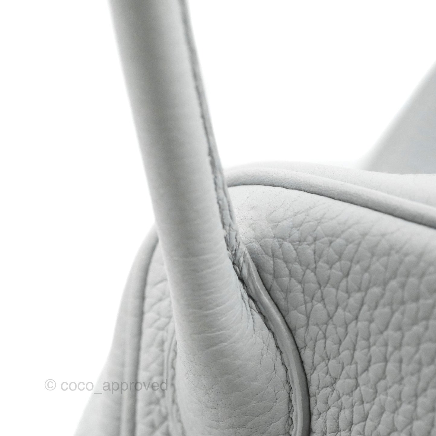 Hermès Lindy 30 Bleu Pale Clemence Palladium Hardware