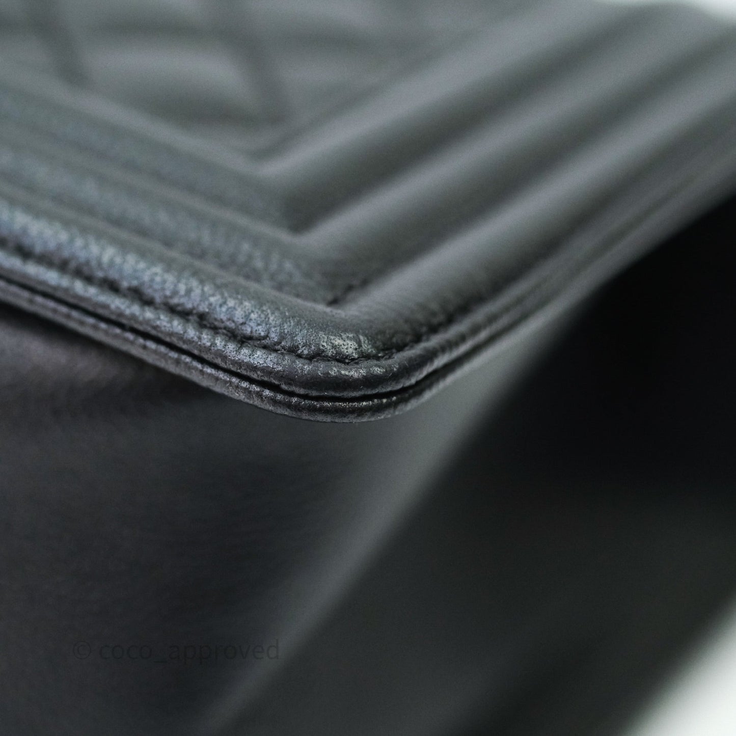 Chanel Quilted Medium Caviar Boy Flap So Black Hardware