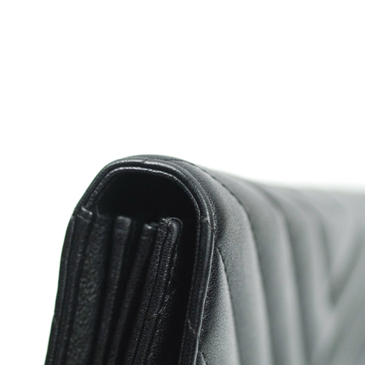 Chanel Chevron Sheepskin Reissue Large Flap Wallet So Black