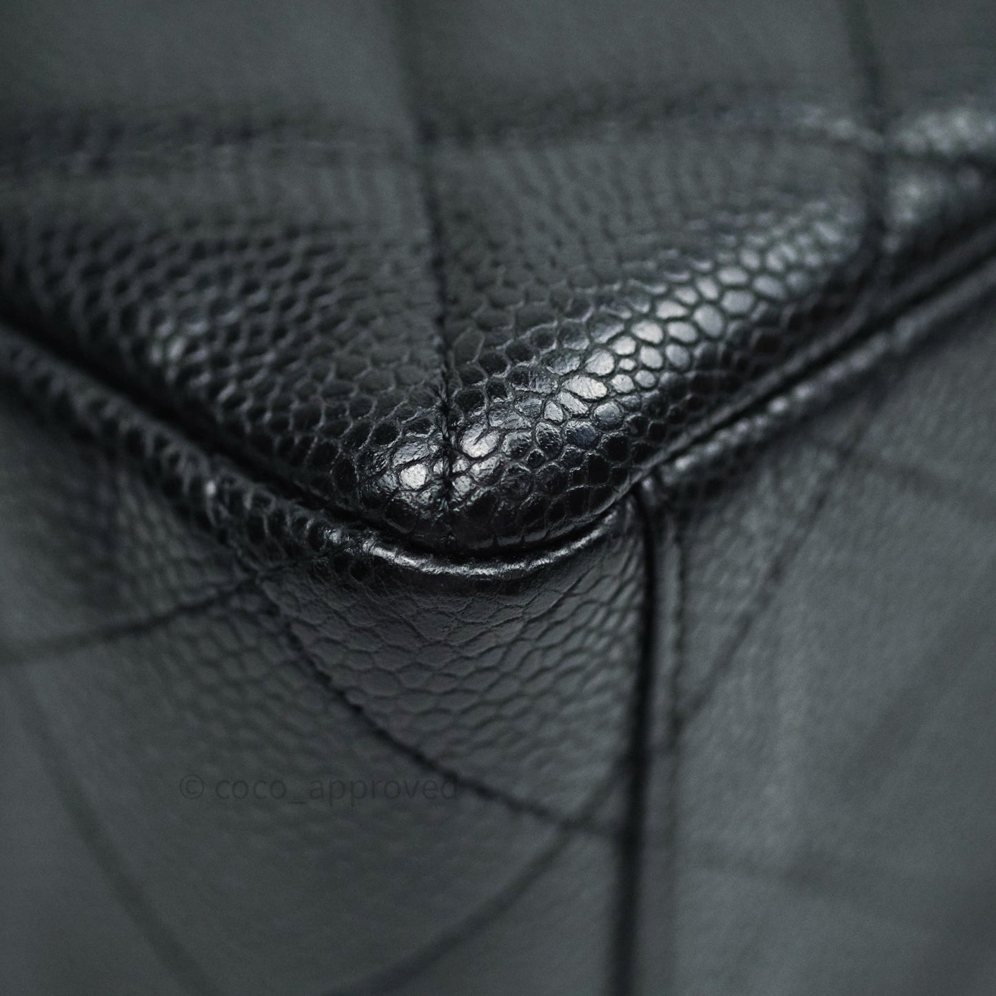 Chanel Classic Maxi Single Flap Quilted Black Caviar Silver Hardware