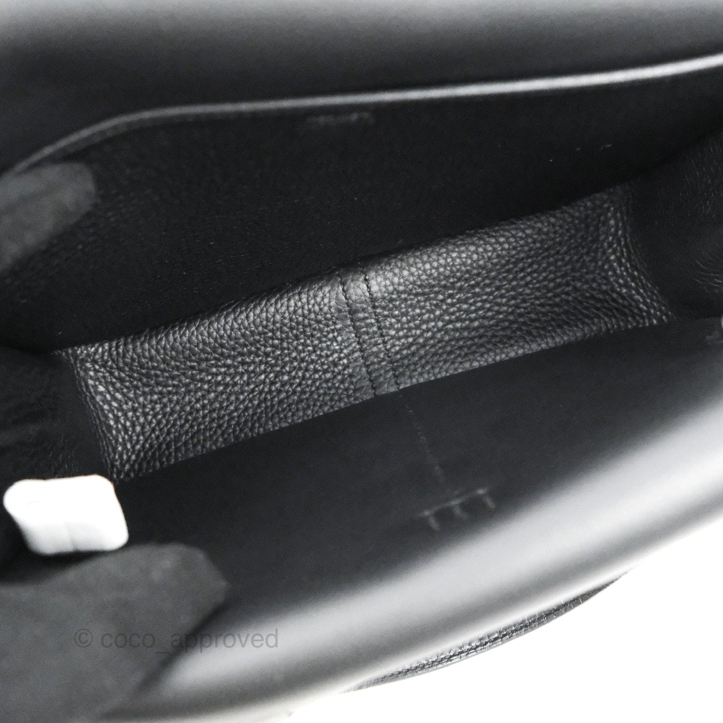 Hermès Halzan 25 Black Clemence Palladium Hardware
