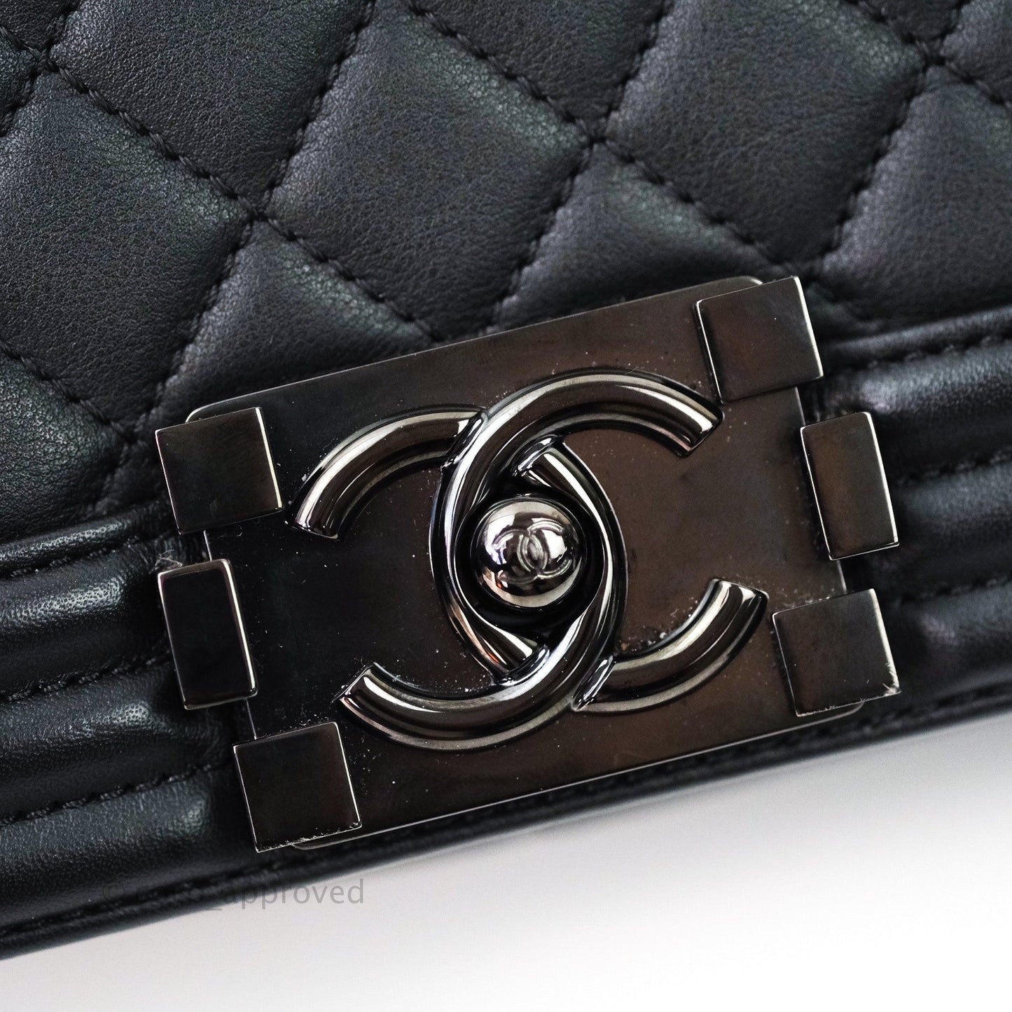 Chanel Quilted Medium Calfskin Boy Flap So Black Hardware
