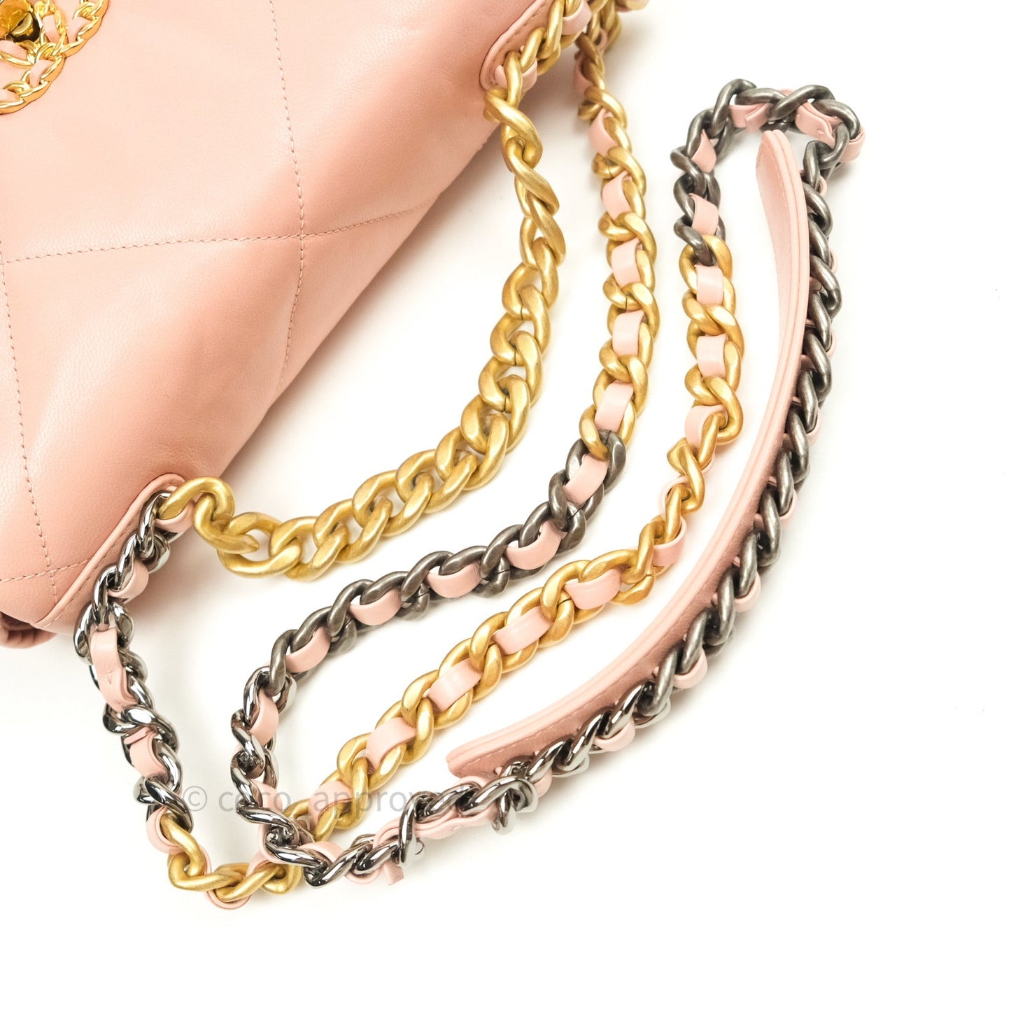 Chanel 19 Small Goatskin Rose Pink Mixed Hardware