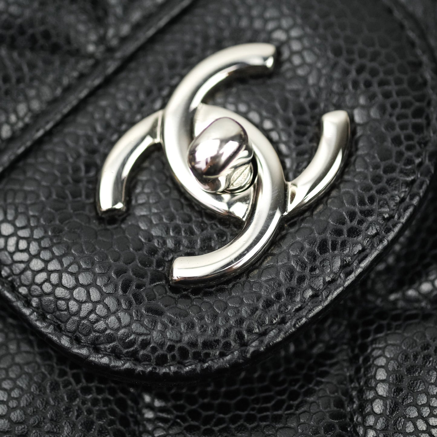 Chanel Jumbo Double Flap Black Caviar Silver Hardware⁣⁣