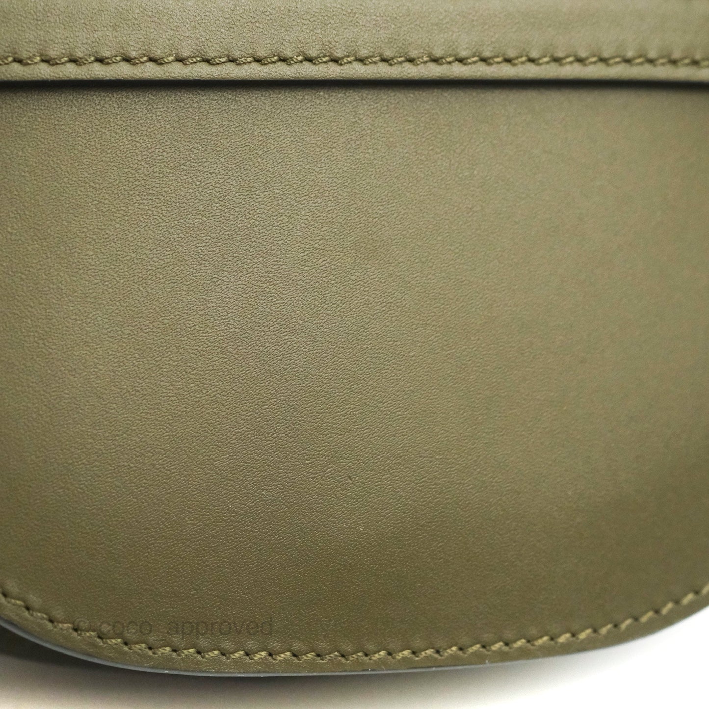 Loewe Mini Gate Bag in Soft Calfskin & Jacquard Strap Autumn Green