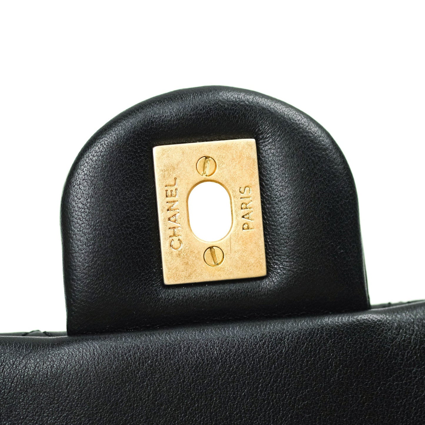 Chanel Mini Rectangular Pearl Crush Quilted Black Lambskin Gold Hardware
