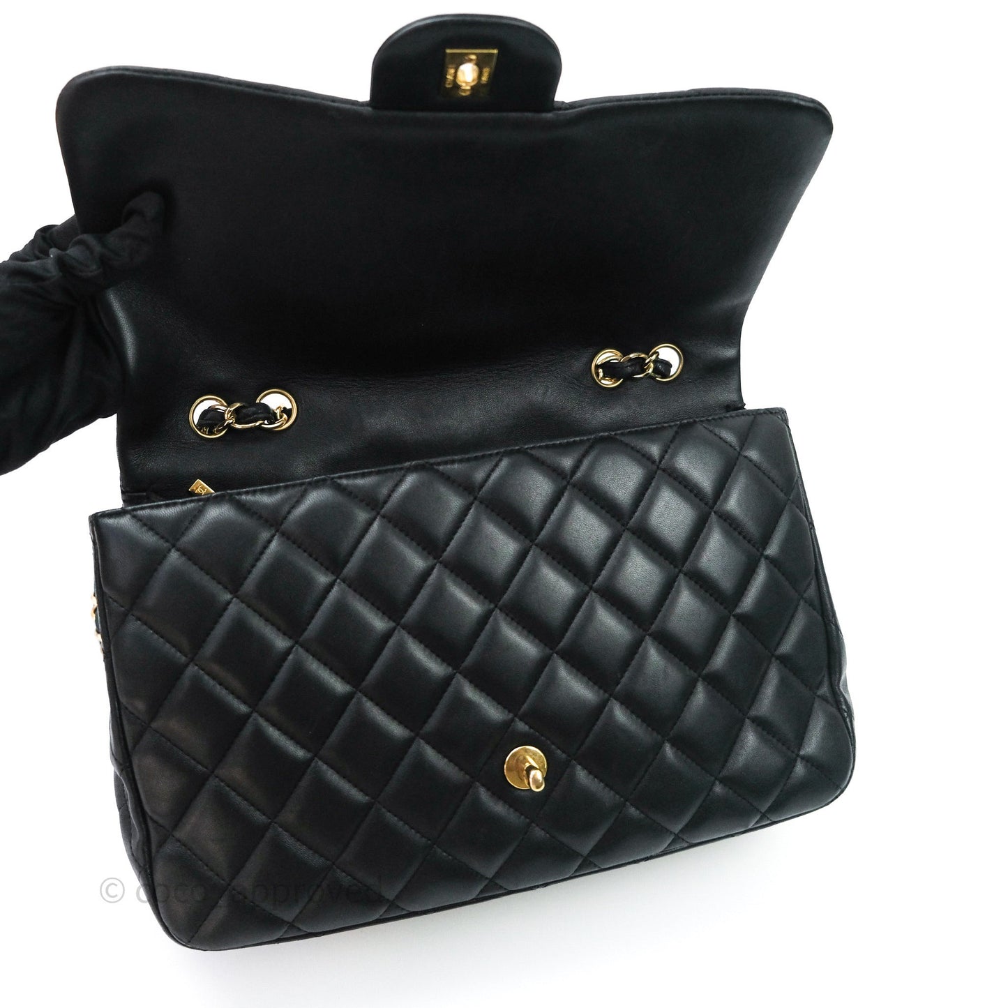 Chanel Jumbo Single Flap Black Lambskin Gold Hardware⁣⁣