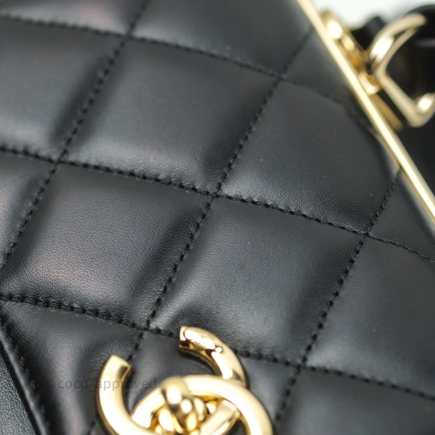 Chanel Trendy CC Quilted Small Black Lambskin Gold Hardware